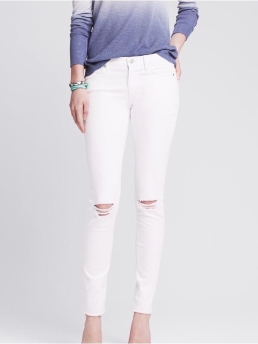 Banana Republic White Women's Skinny Denim Leggings